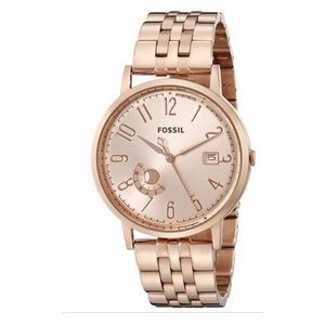 Fossil, womens, vintage muse watch, rosegold